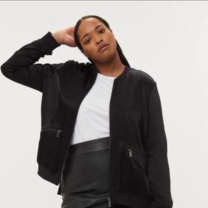 Universal Standard Satin Split Side Bomber Jacket